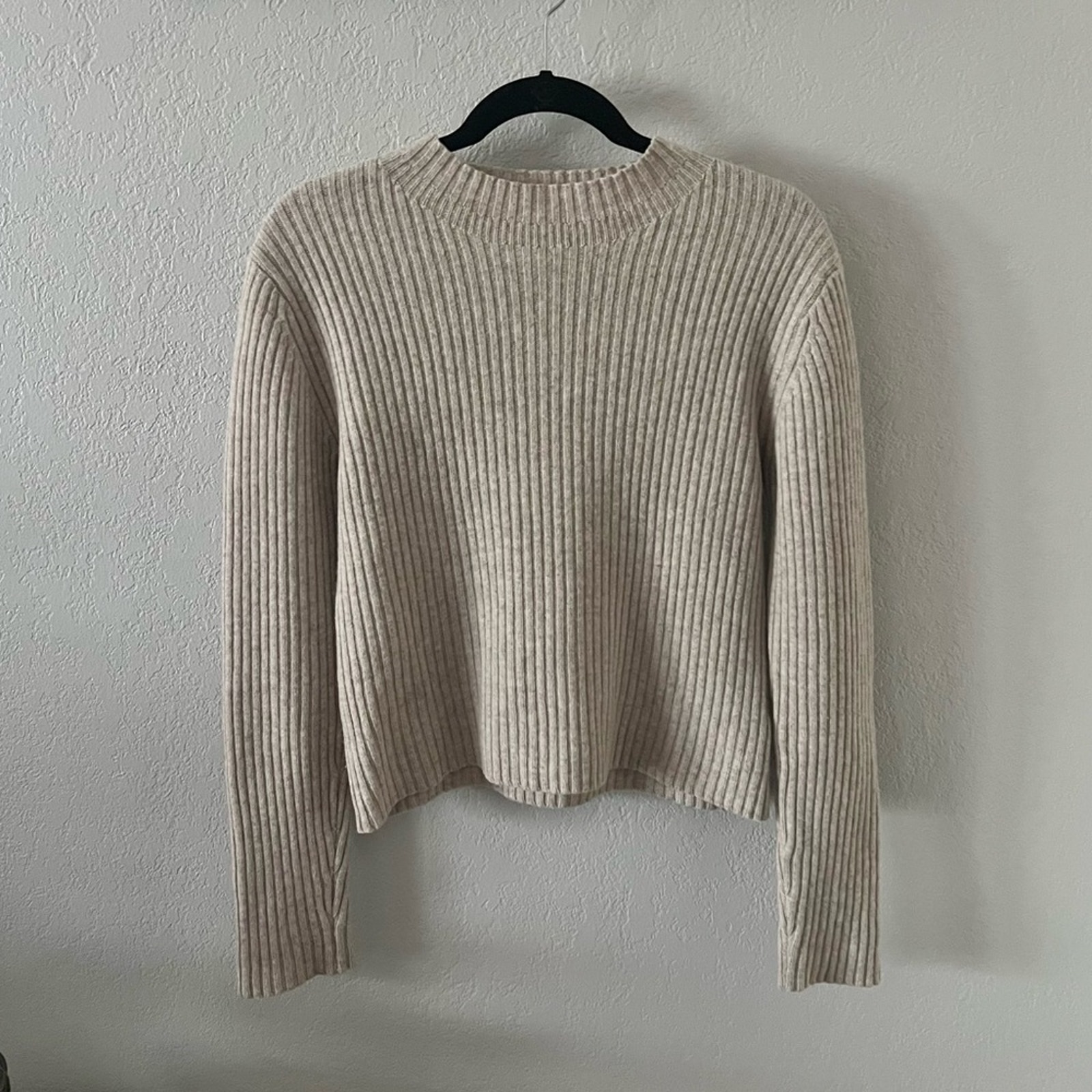 Fibflx Wool Cashmere Ribbed Mockneck Sweater — image 2 of 8